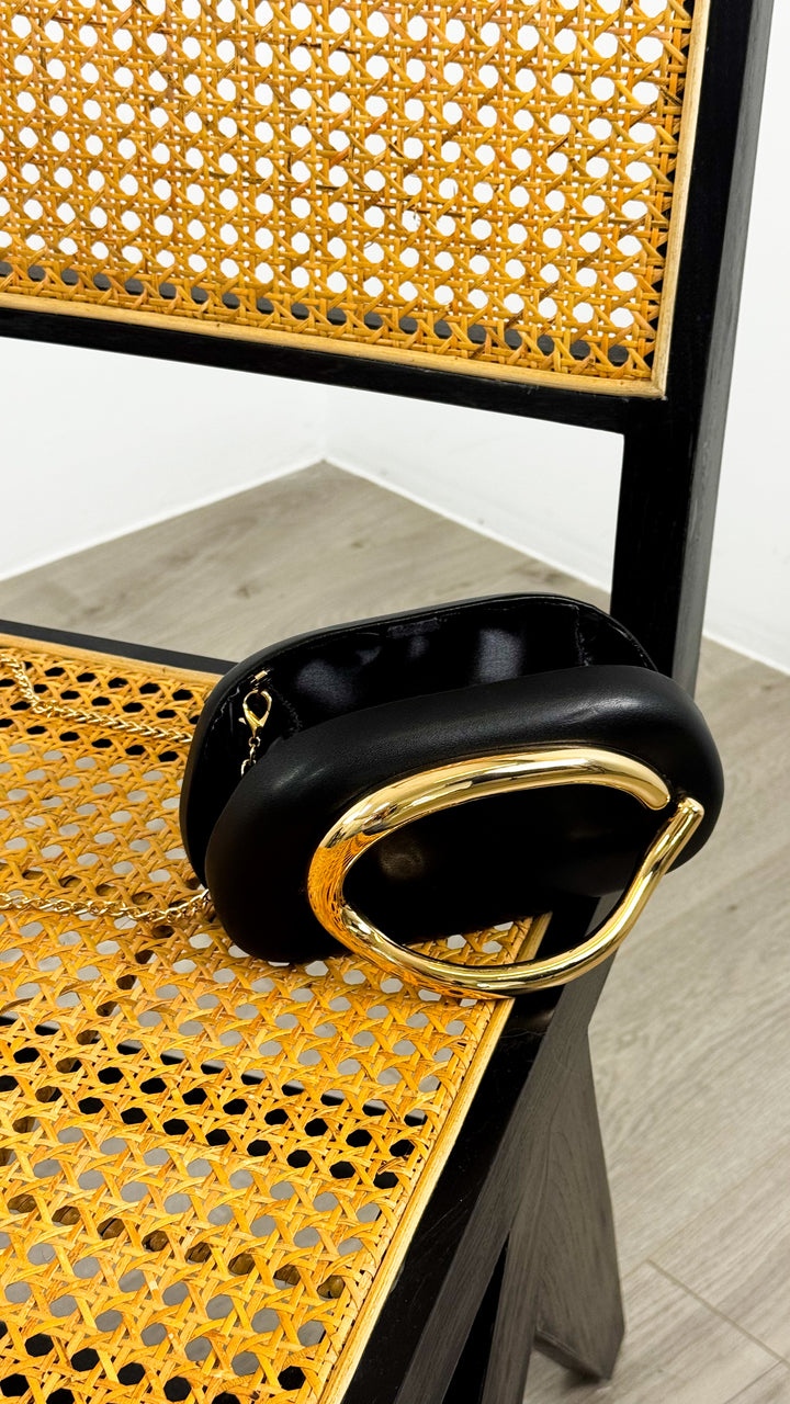 CELINA STATEMENT CLUTCH - BLACK