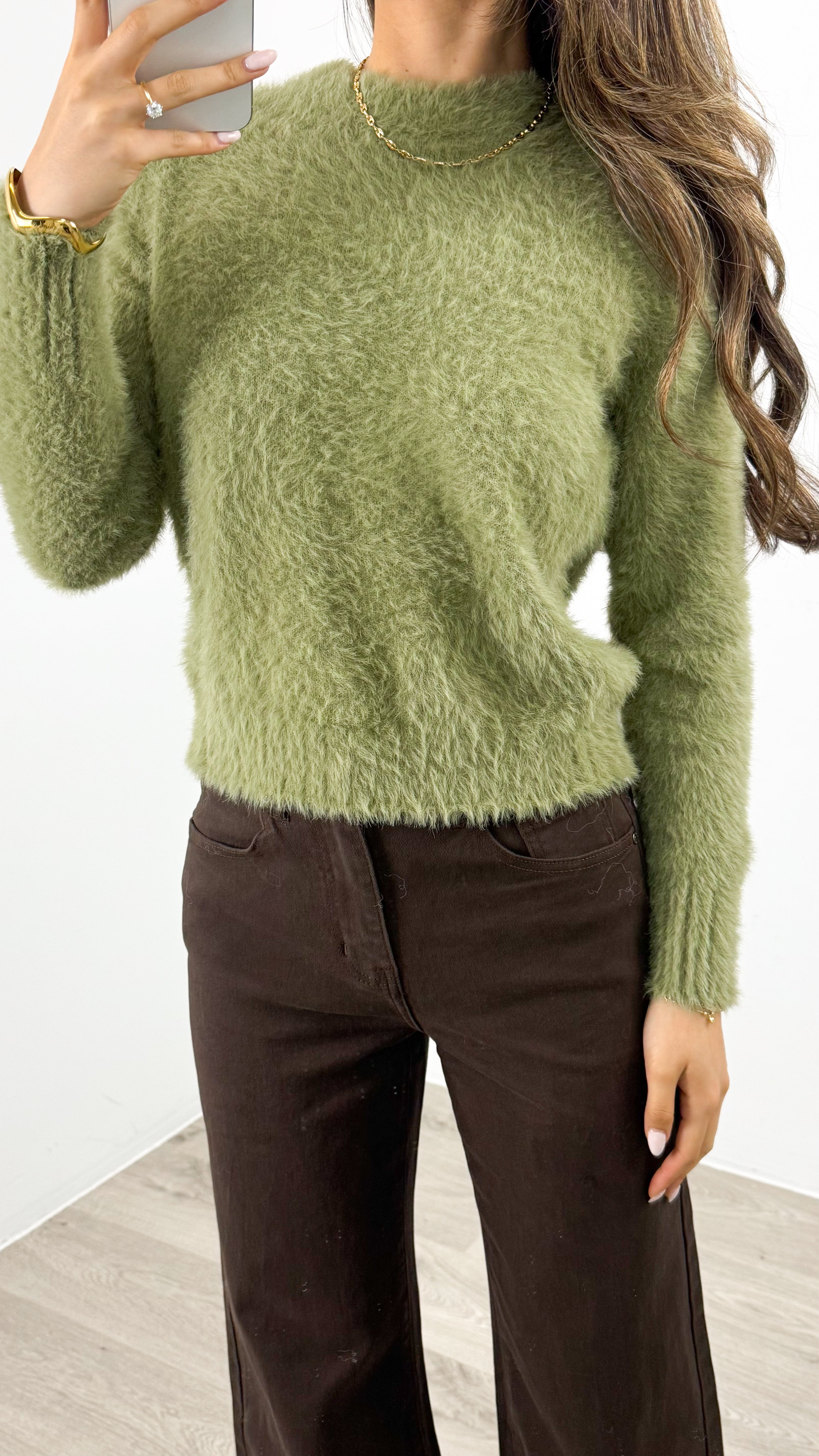 DOMINIQUE KNIT - MOSS GREEN