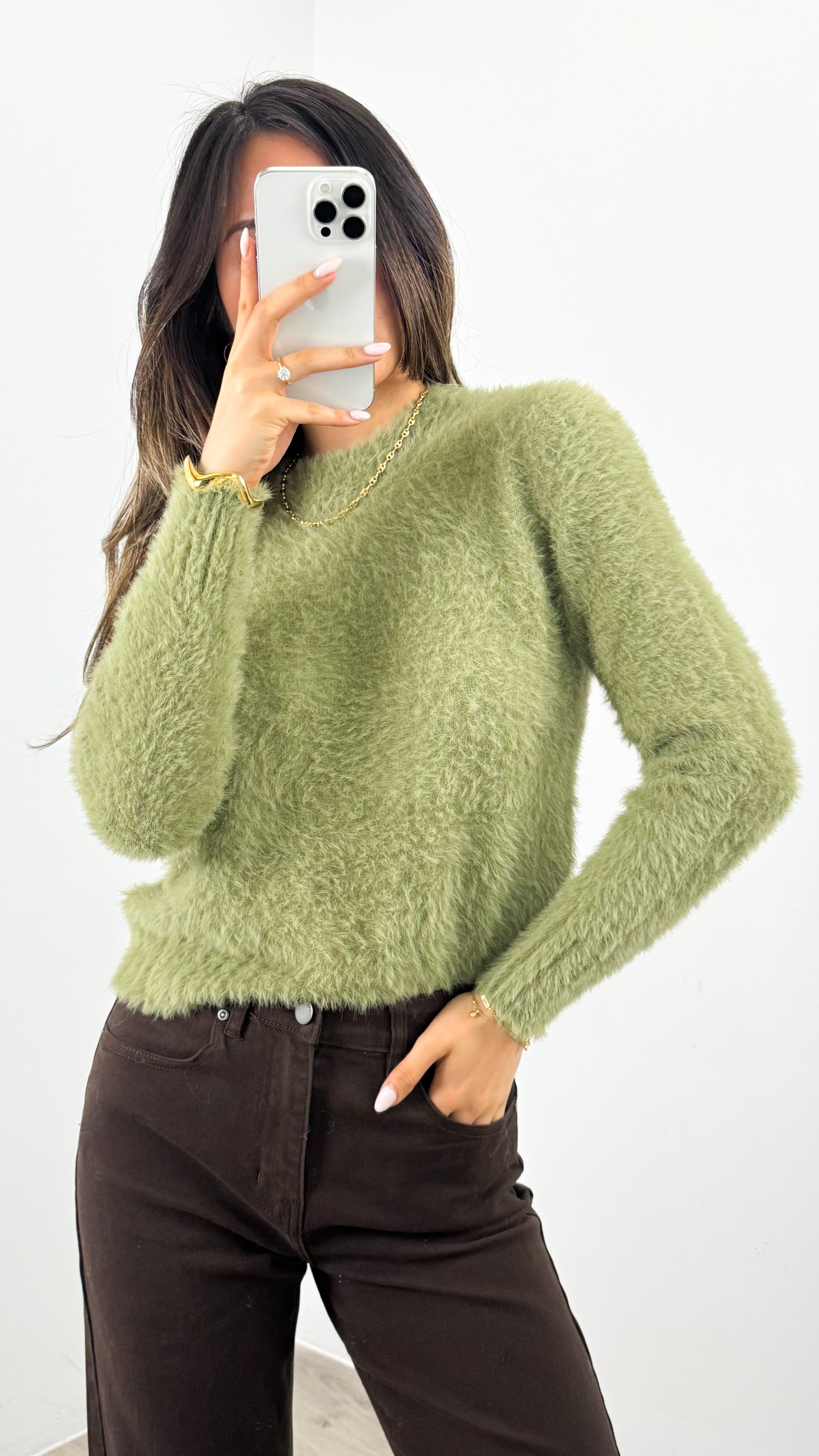 DOMINIQUE KNIT - MOSS GREEN