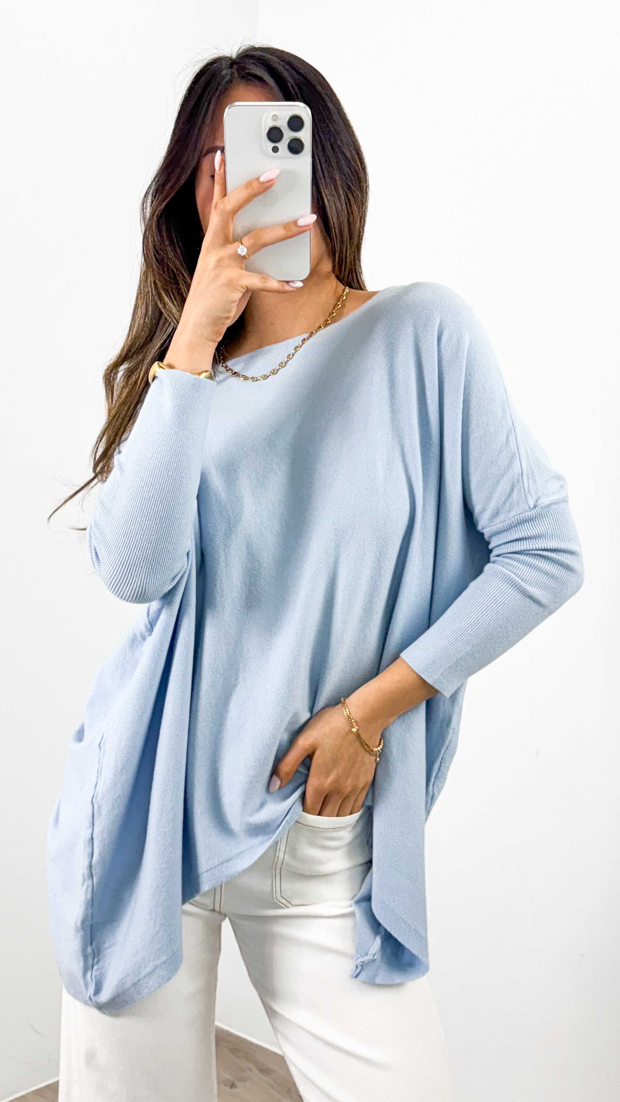 TESSA KNIT - LIGHT BLUE