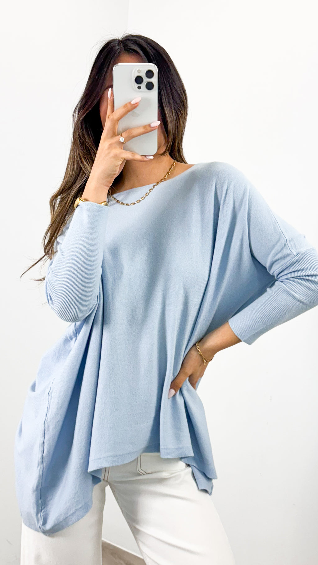 TESSA KNIT - LIGHT BLUE