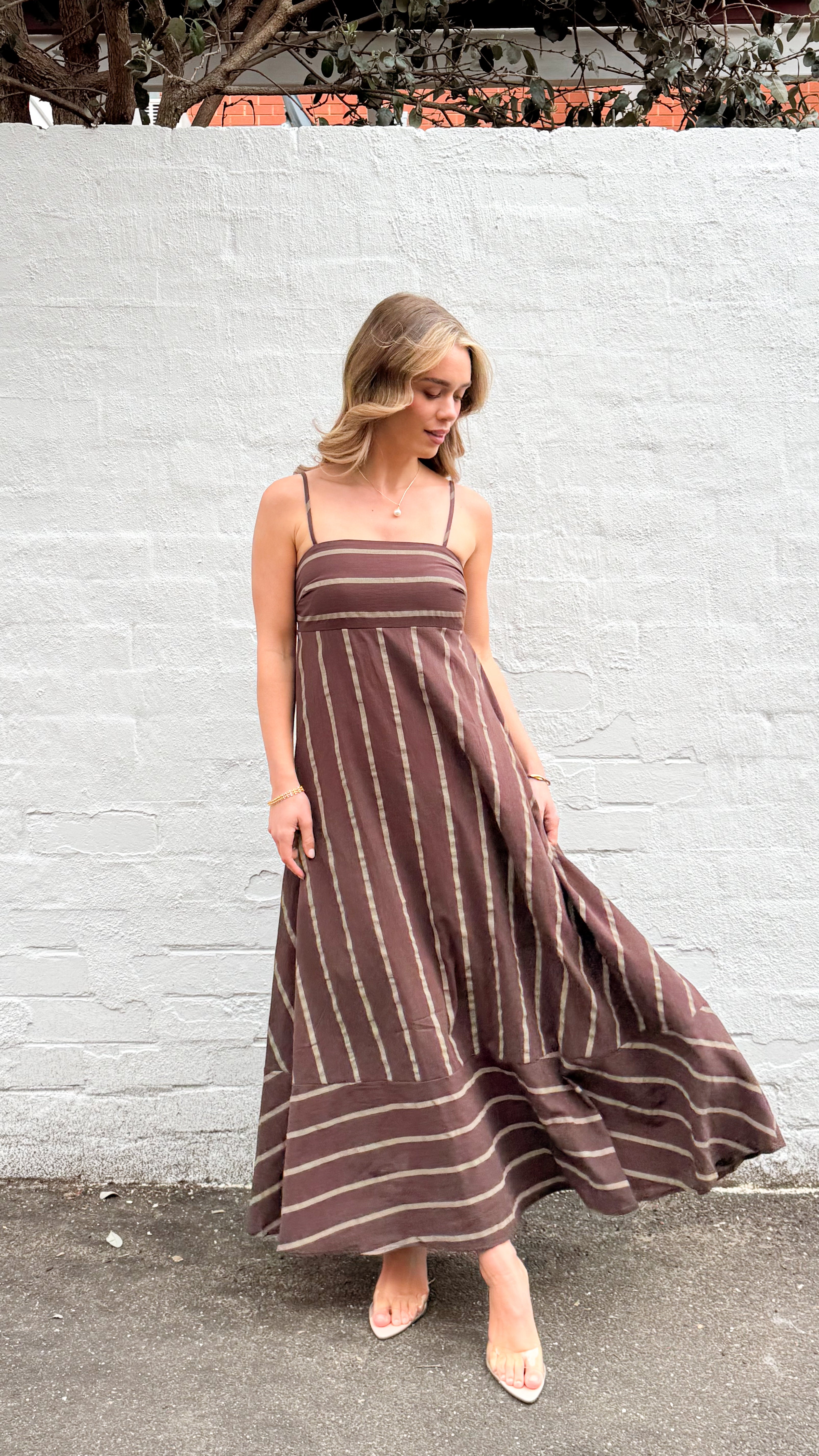 JEROME MAXI DRESS - CHOCOLATE