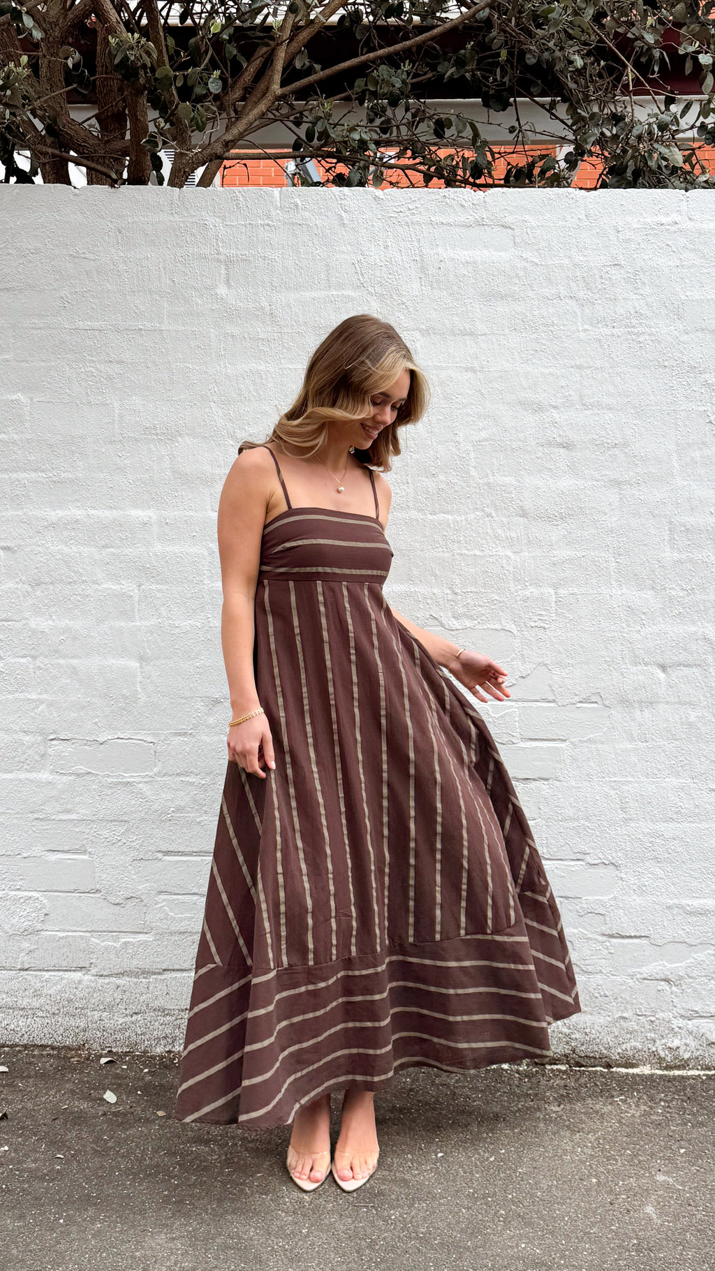 JEROME MAXI DRESS - CHOCOLATE