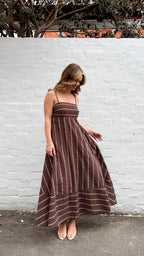 JEROME MAXI DRESS - CHOCOLATE