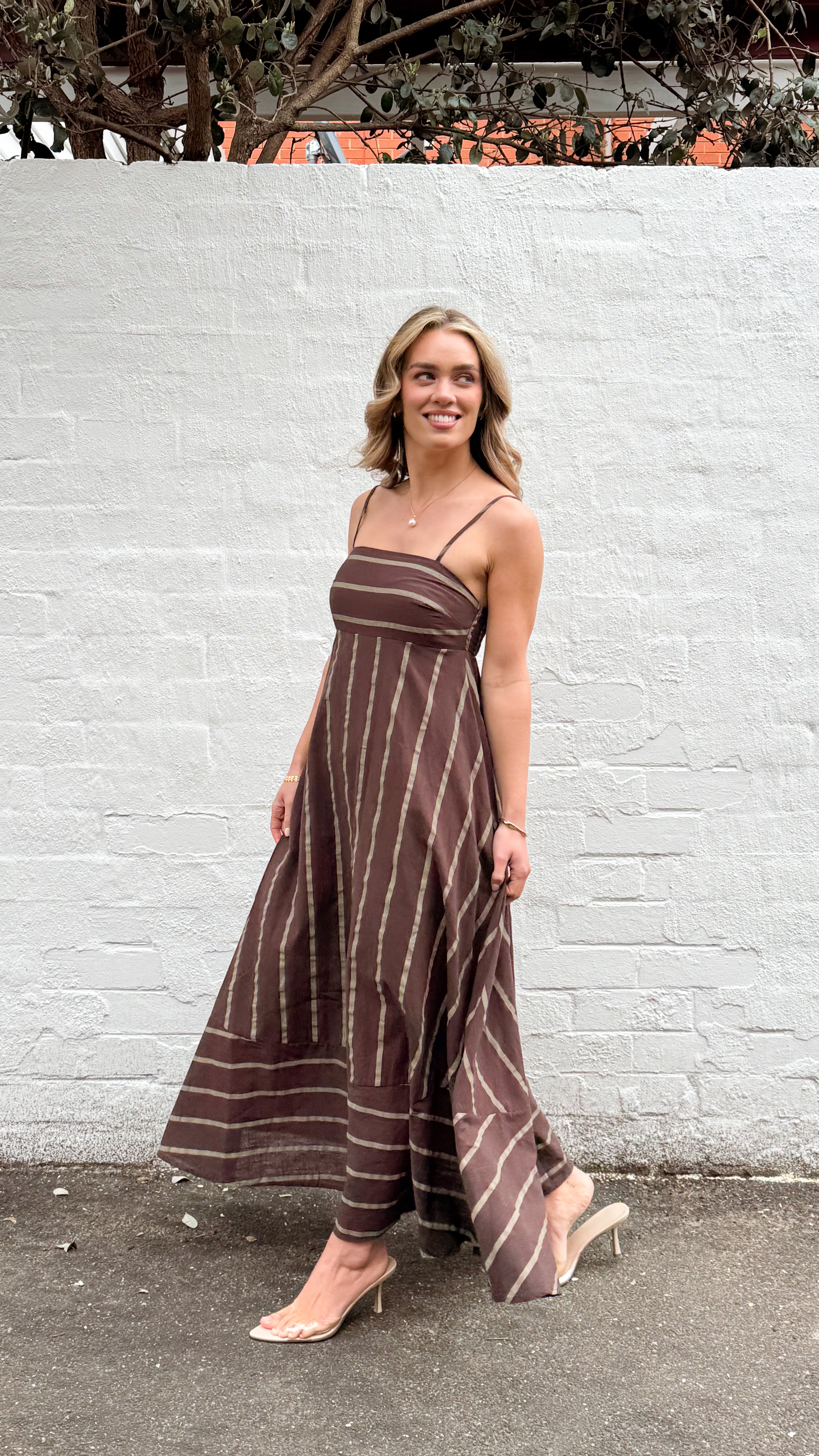 JEROME MAXI DRESS - CHOCOLATE