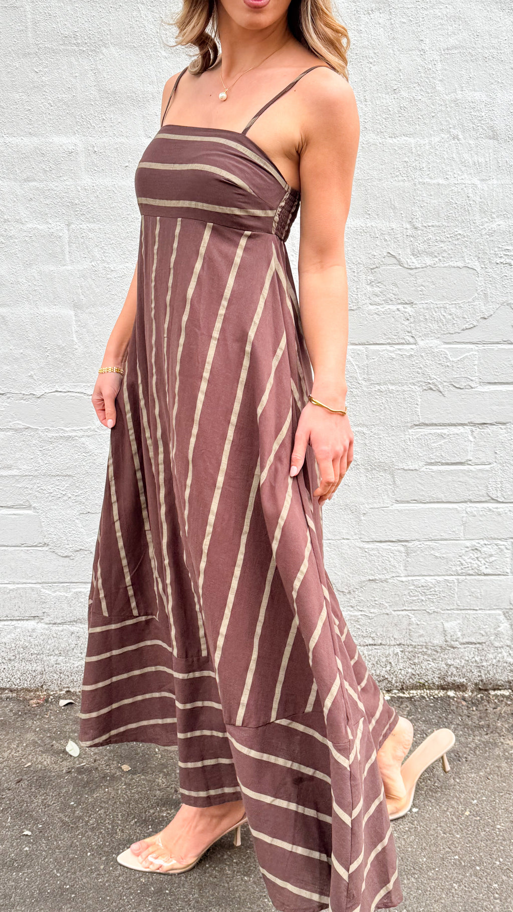 JEROME MAXI DRESS - CHOCOLATE