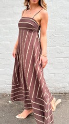 JEROME MAXI DRESS - CHOCOLATE