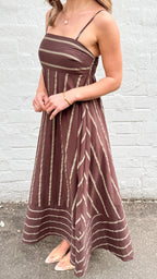 JEROME MAXI DRESS - CHOCOLATE
