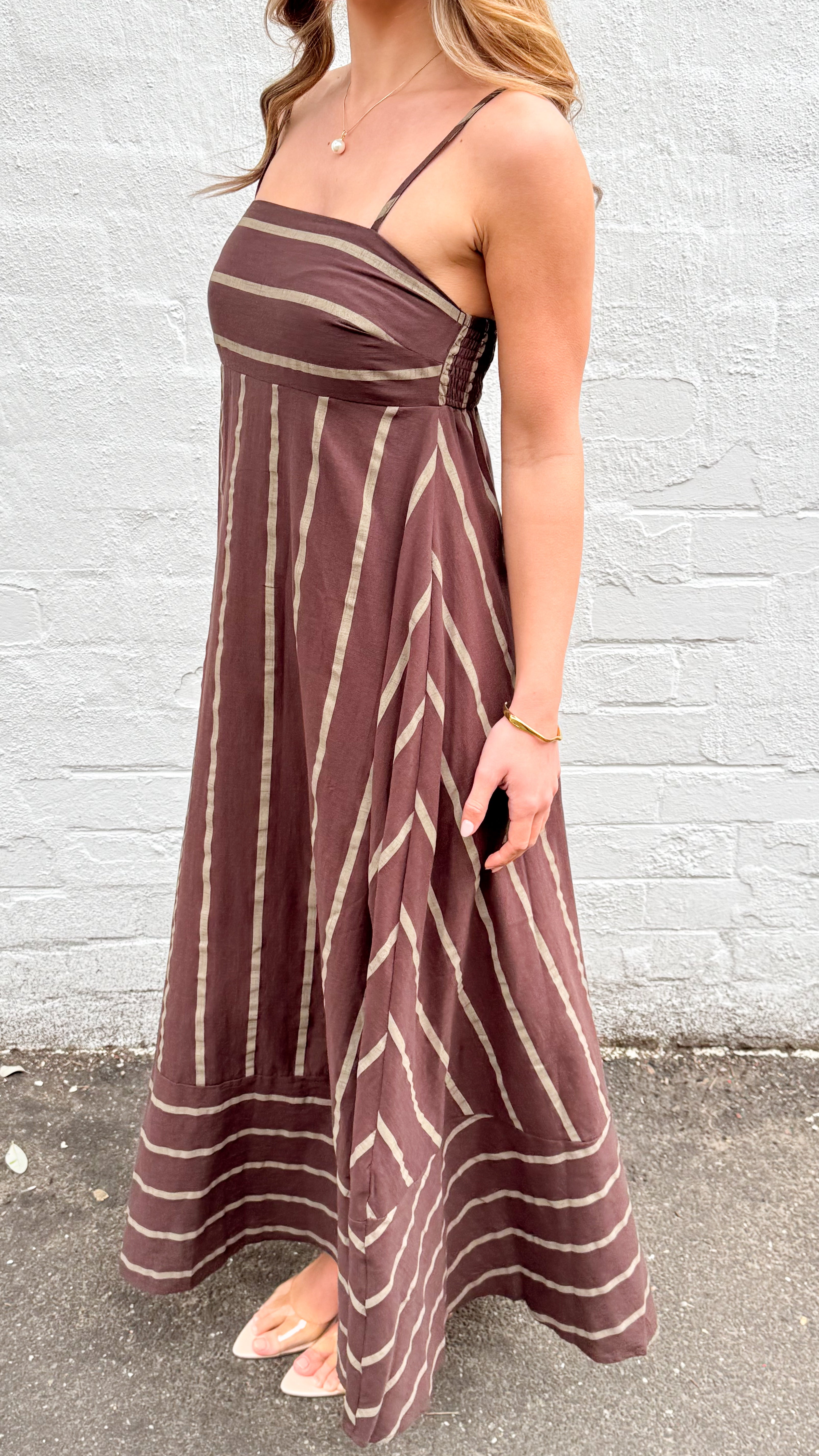 JEROME MAXI DRESS - CHOCOLATE