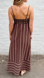 JEROME MAXI DRESS - CHOCOLATE