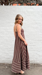 JEROME MAXI DRESS - CHOCOLATE