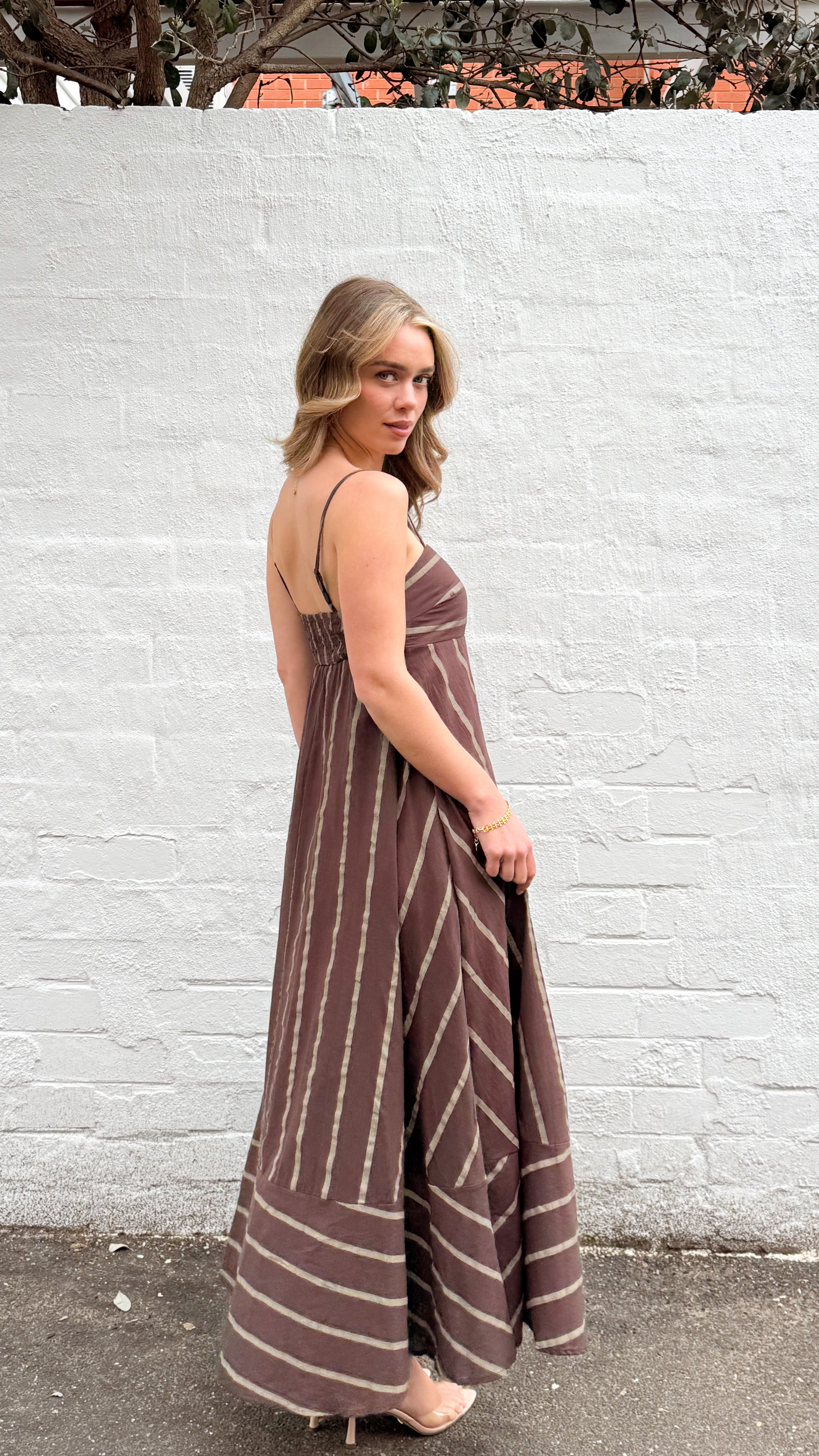 JEROME MAXI DRESS - CHOCOLATE