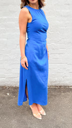 PAROS LINEN DRESS - BLUE