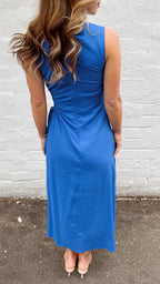 PAROS LINEN DRESS - BLUE