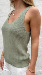 ANNIKA KNIT TANK TOP - MINT