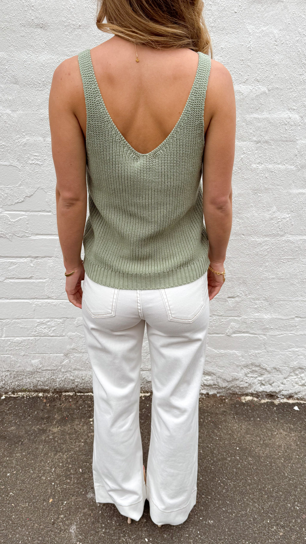 ANNIKA KNIT TANK TOP - MINT