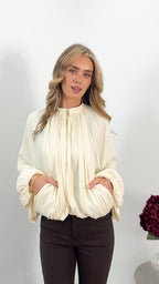 MILAN BOMBER JACKET - IVORY