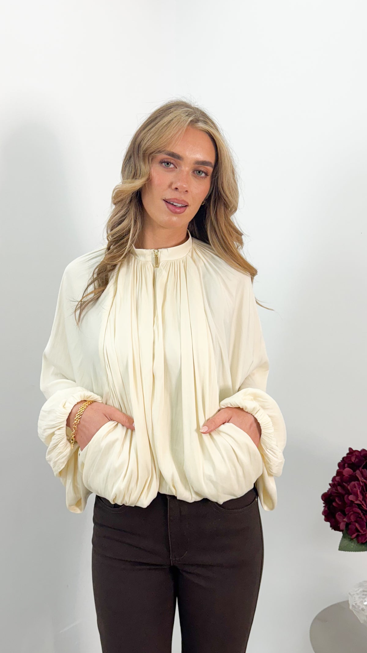 MILAN BOMBER JACKET - IVORY