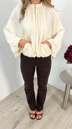 MILAN BOMBER JACKET - IVORY