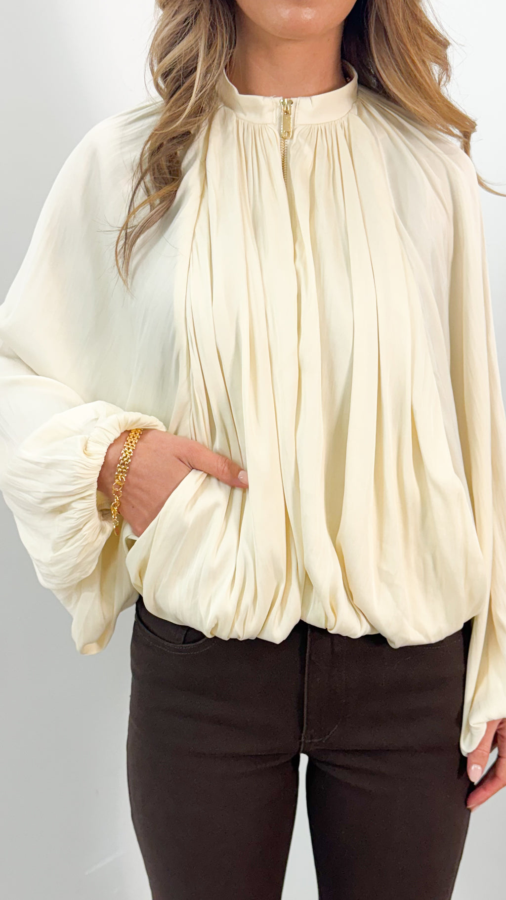 MILAN BOMBER JACKET - IVORY