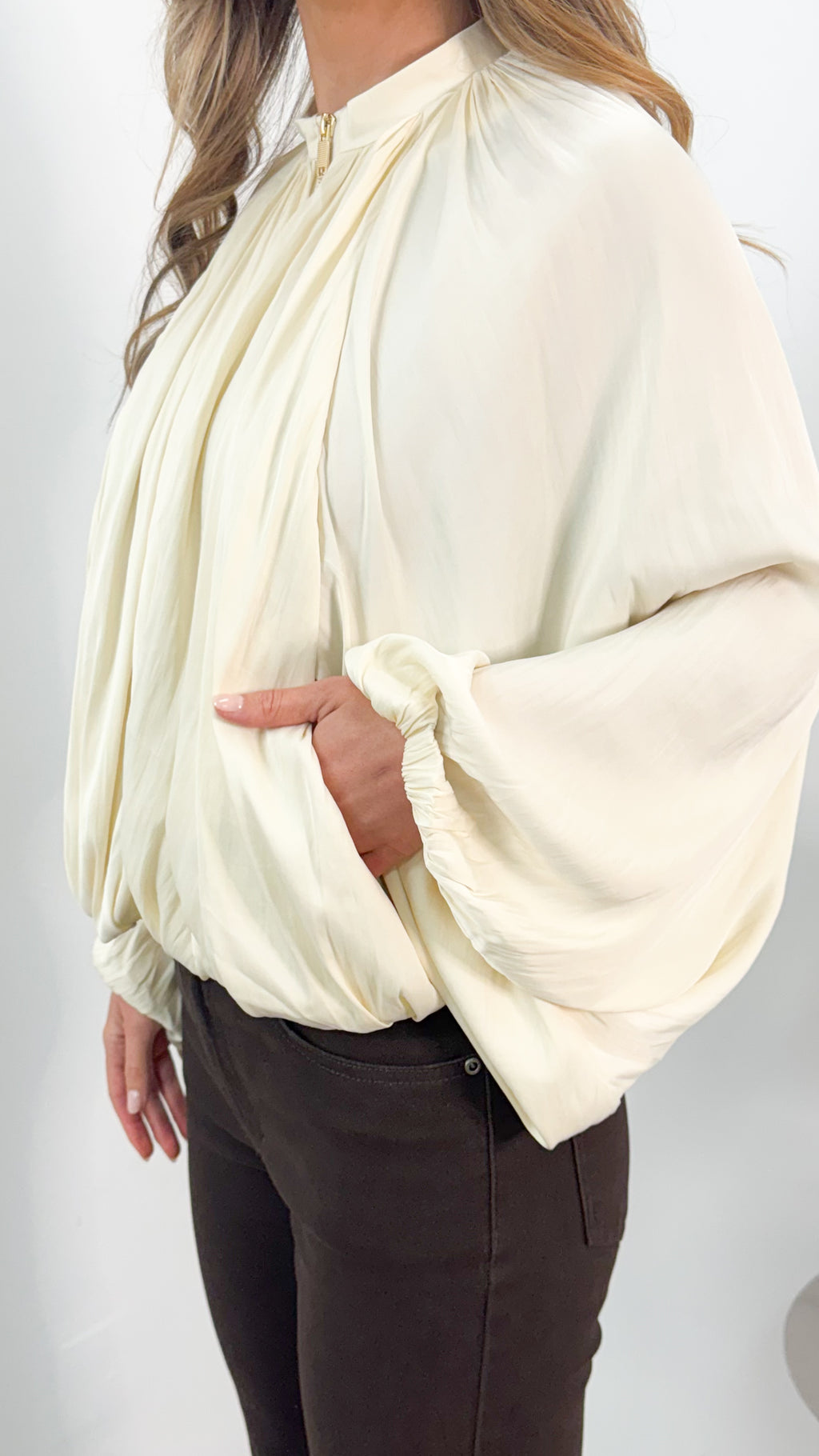 MILAN BOMBER JACKET - IVORY