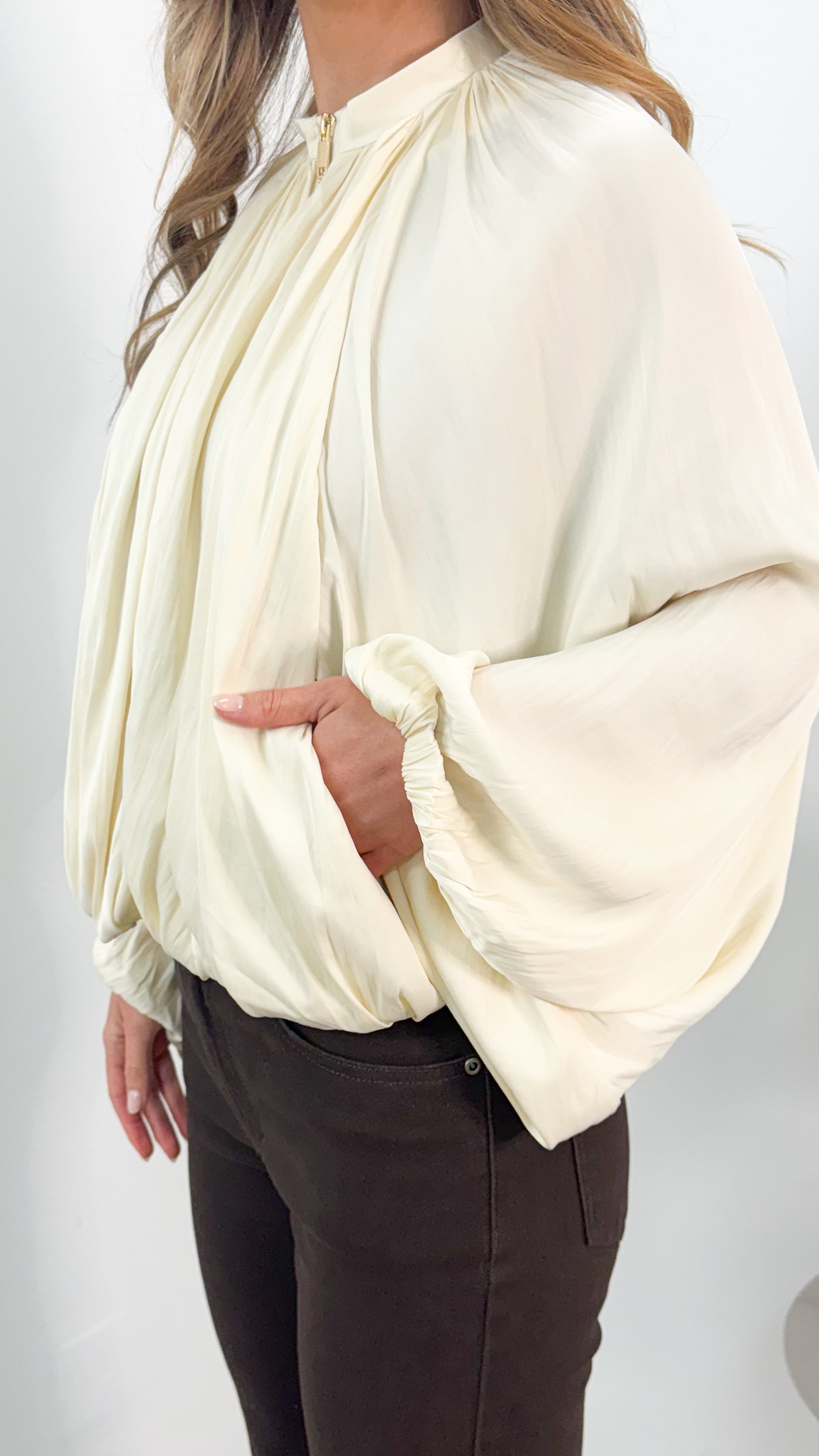 MILAN BOMBER JACKET - IVORY