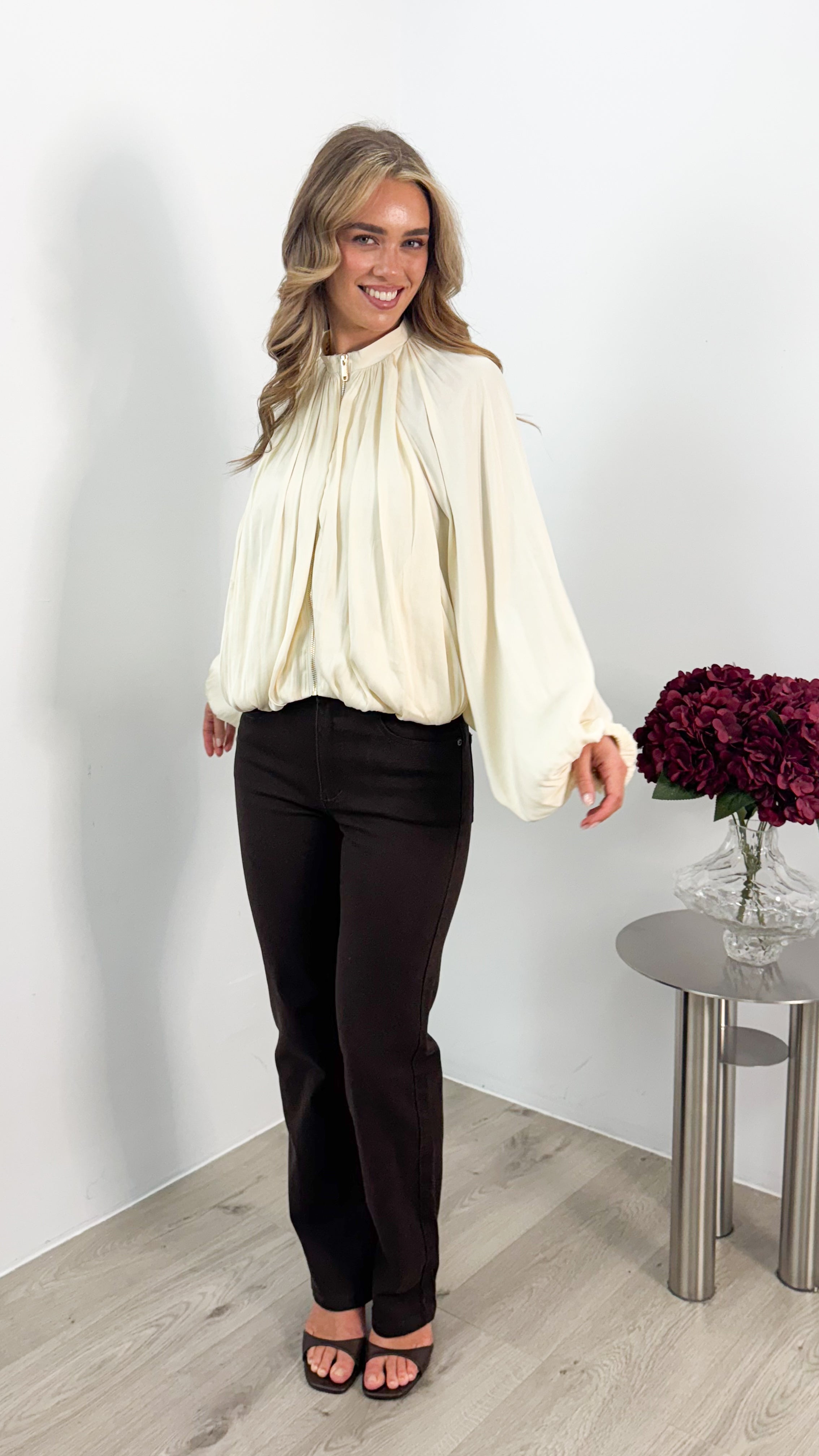 MILAN BOMBER JACKET - IVORY