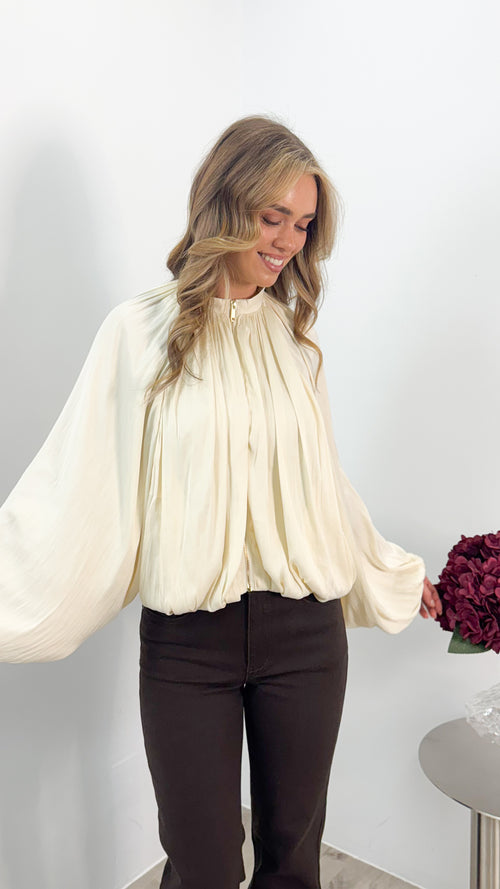 MILAN BOMBER JACKET - IVORY