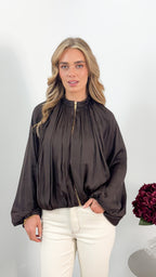 MILAN BOMBER JACKET - CHOCOLATE