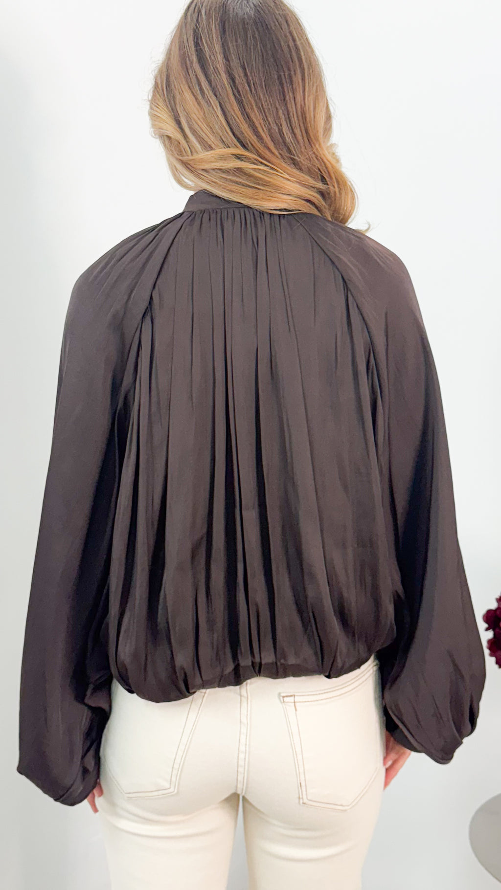 MILAN BOMBER JACKET - CHOCOLATE
