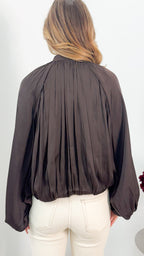 MILAN BOMBER JACKET - CHOCOLATE
