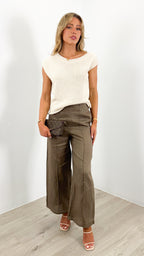 BAKER LINEN PANT - CHOCOLATE