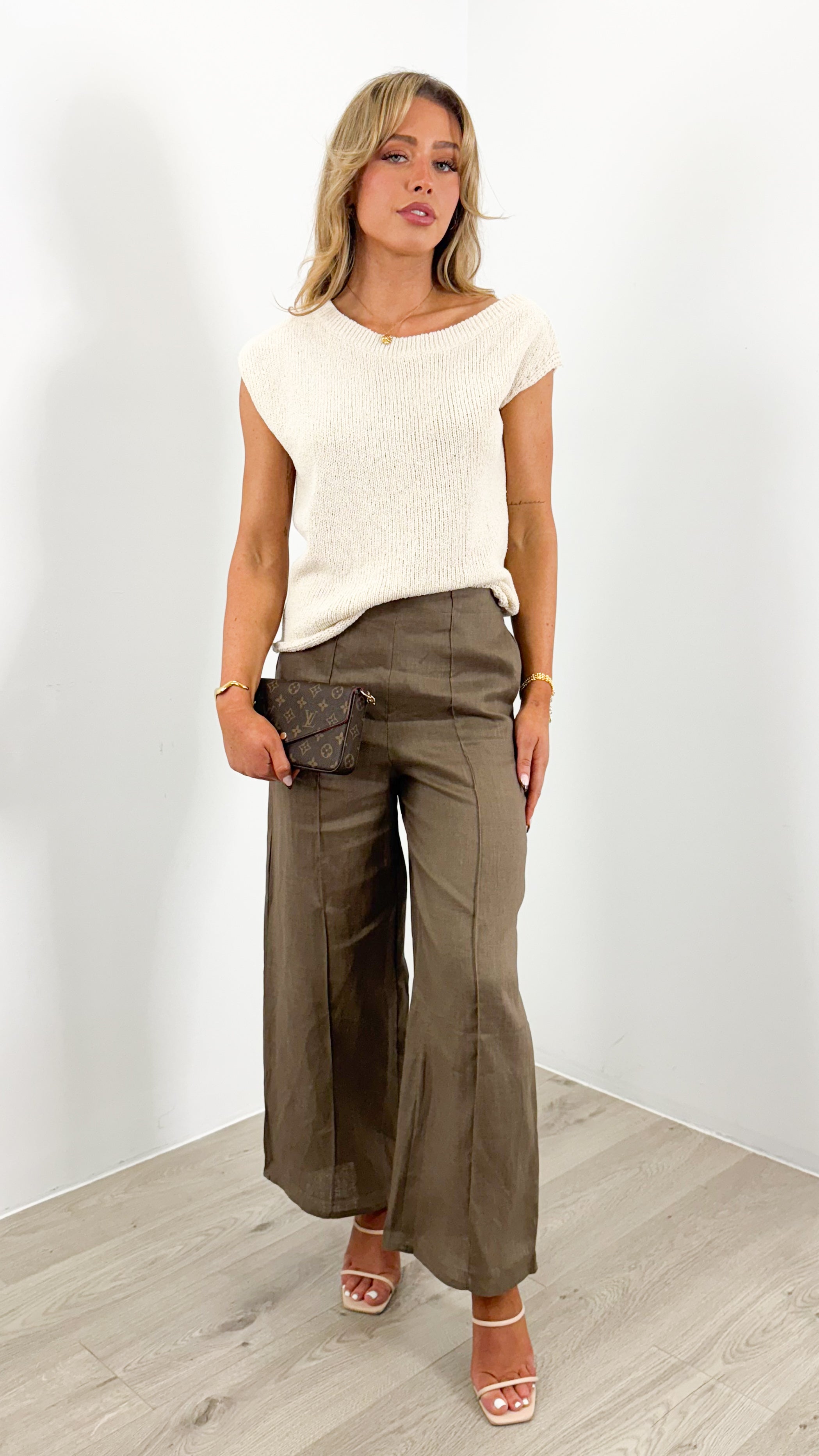 BAKER LINEN PANT - CHOCOLATE