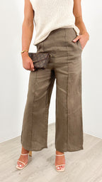 BAKER LINEN PANT - CHOCOLATE