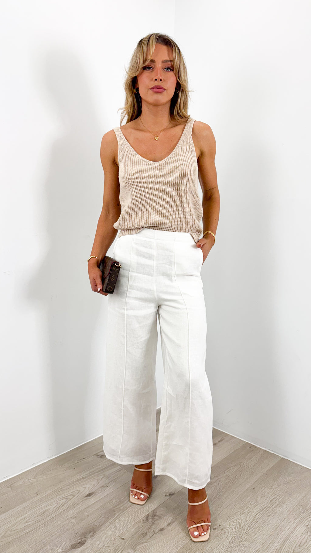 BAKER LINEN PANT - WHITE