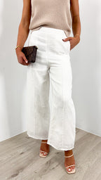 BAKER LINEN PANT - WHITE