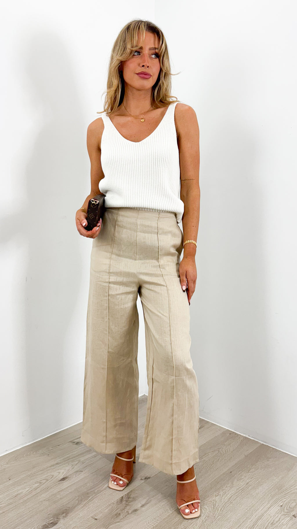 BAKER LINEN PANT - BEIGE