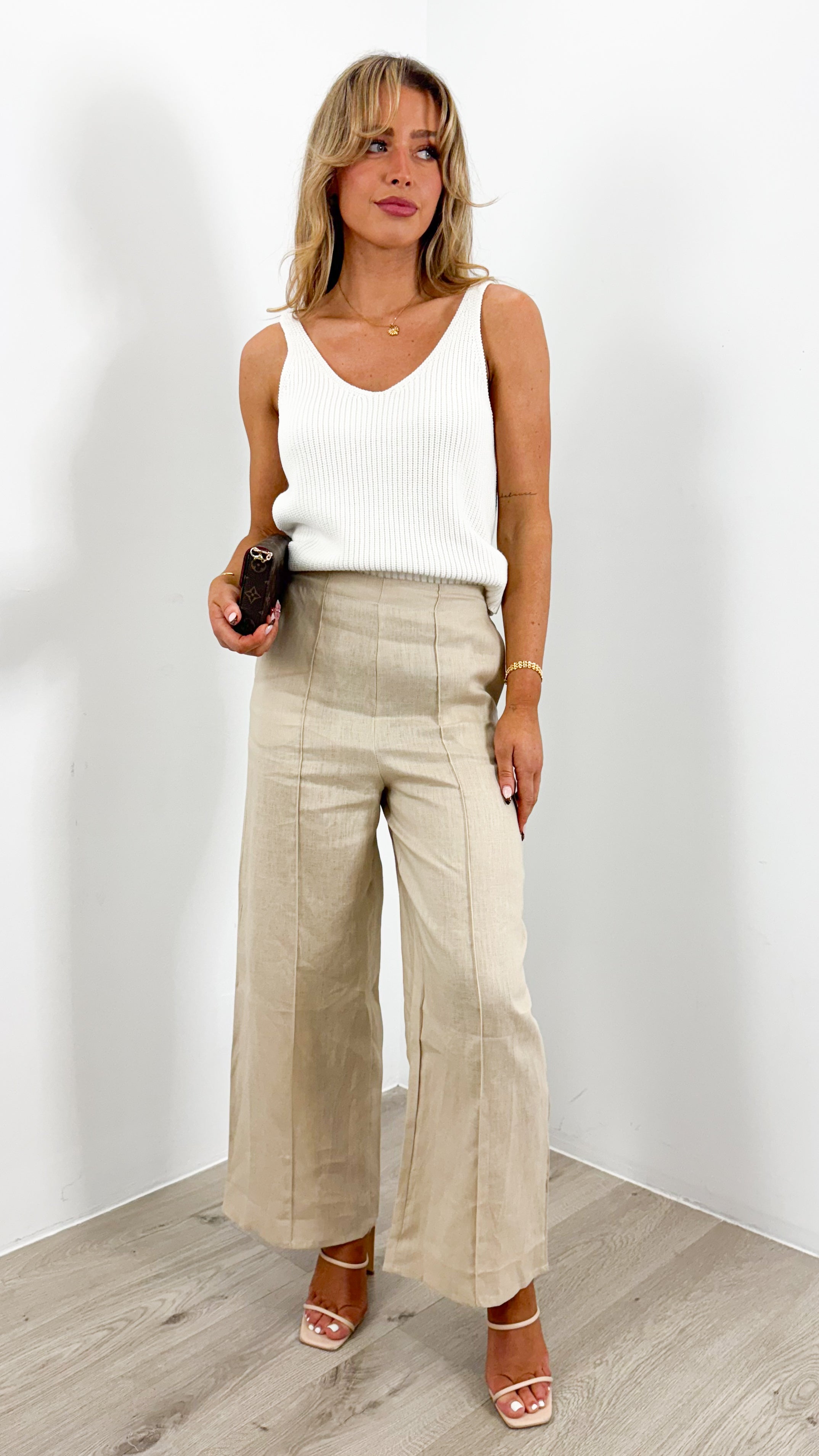 BAKER LINEN PANT - BEIGE