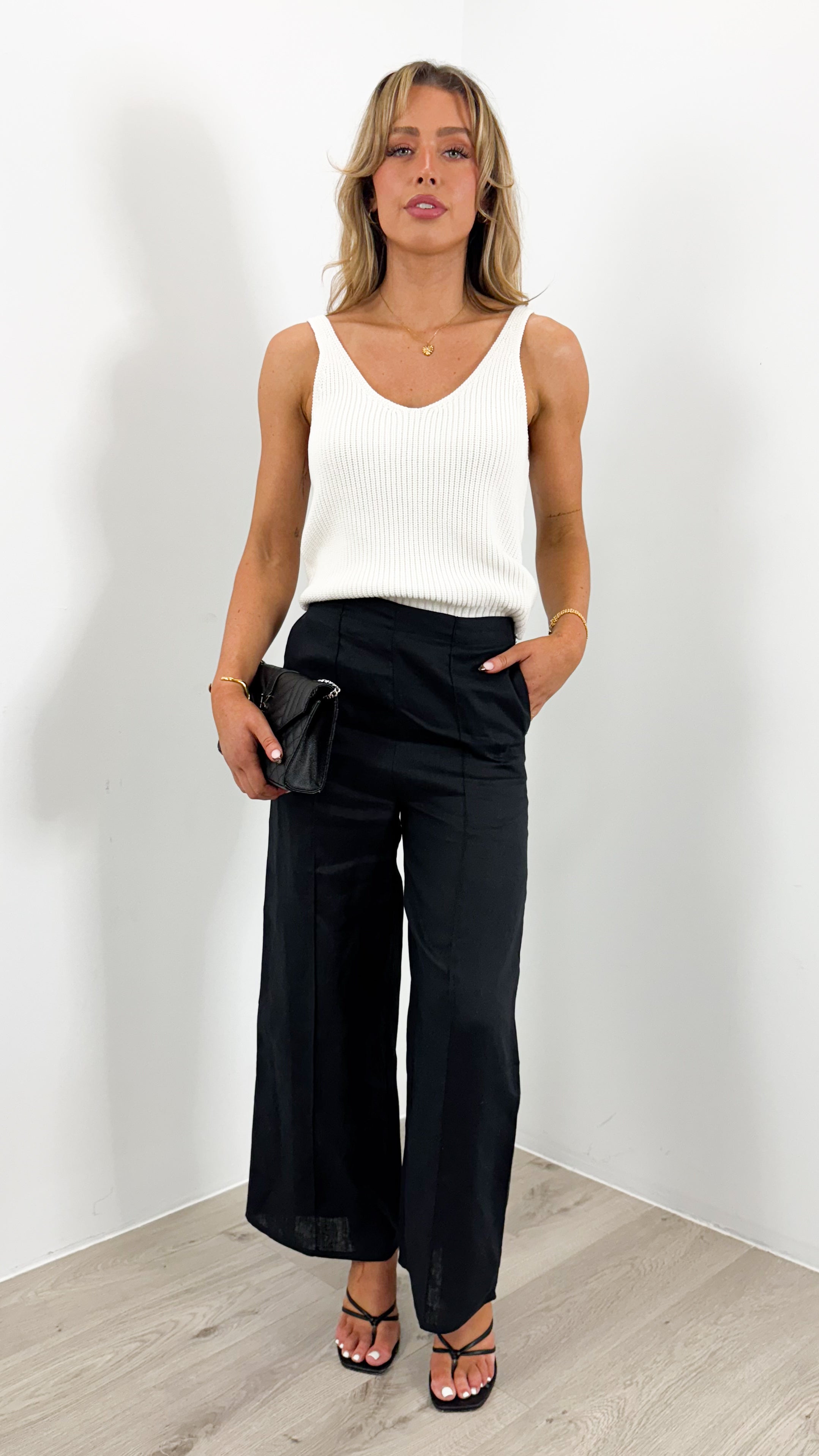 BAKER LINEN PANT - BLACK