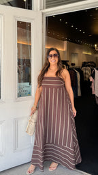 JEROME MAXI DRESS - CHOCOLATE