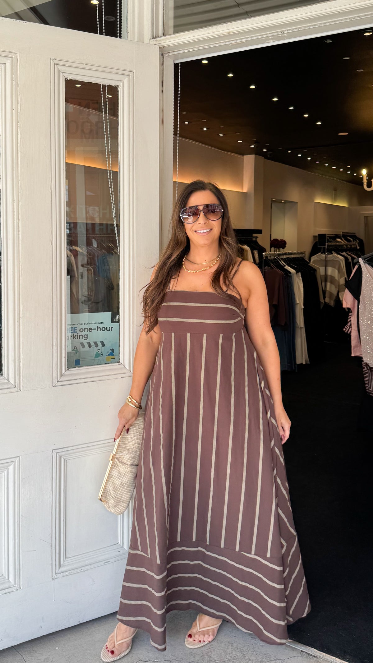 JEROME MAXI DRESS - CHOCOLATE
