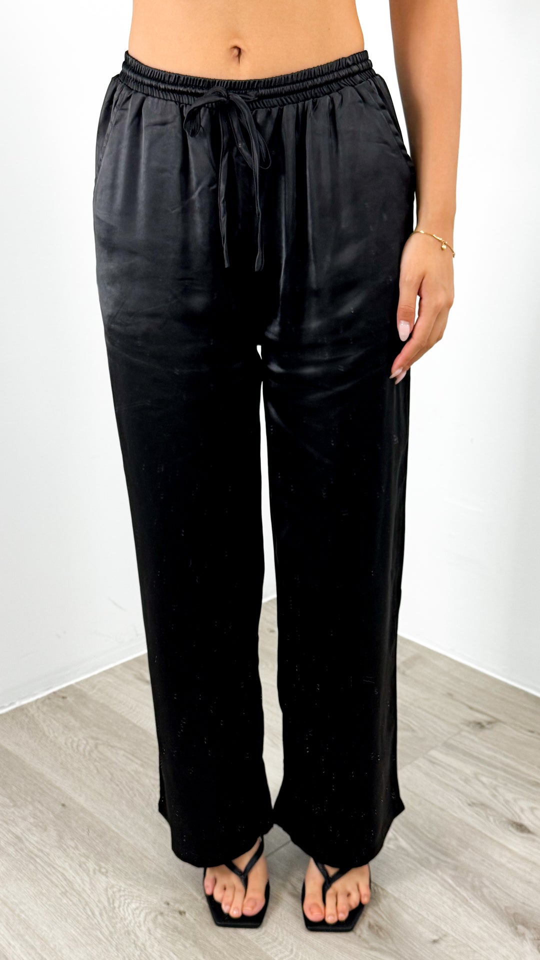 KENDALL STRAPLESS TOP + PANT SET - BLACK