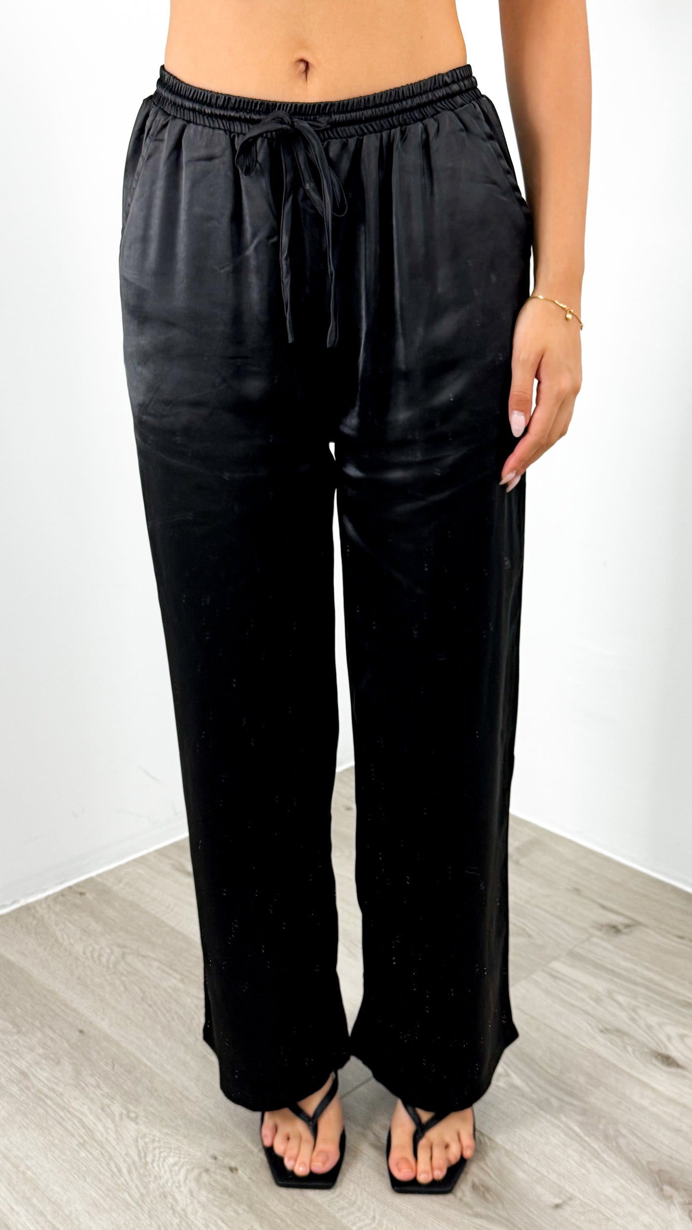 KENDALL STRAPLESS TOP + PANT SET - BLACK