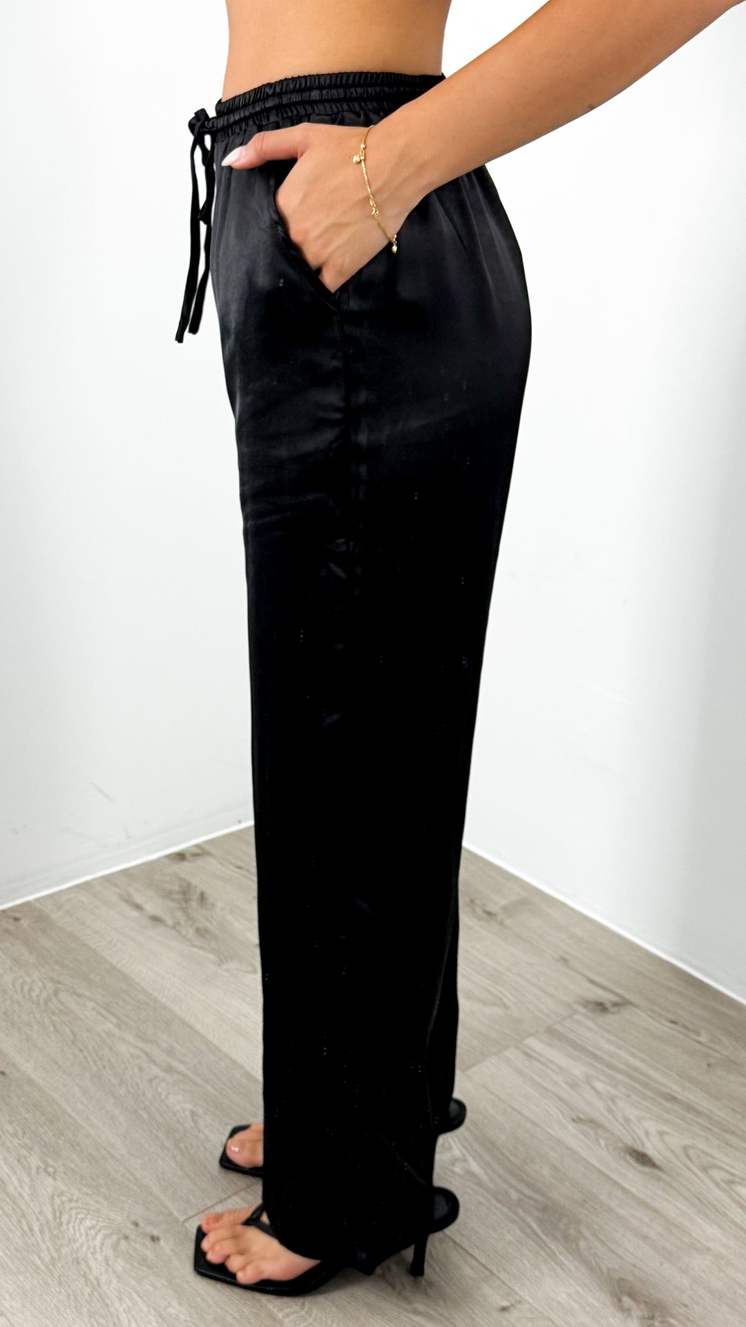 KENDALL STRAPLESS TOP + PANT SET - BLACK