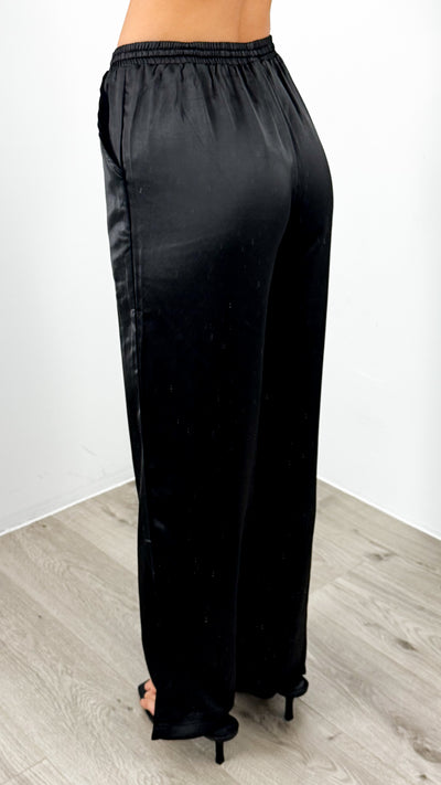 KENDALL STRAPLESS TOP + PANT SET - BLACK