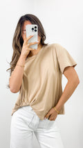 ESTHER EASY TUCK TEE - NEUTRAL