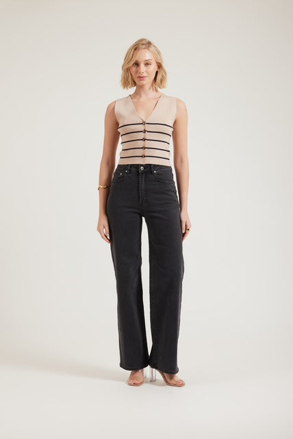 STELLA JEAN - WASHED BLACK