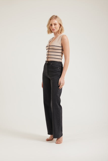 STELLA JEAN - WASHED BLACK
