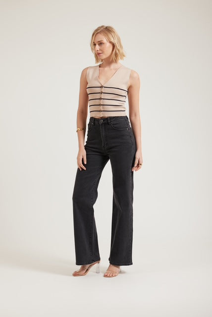 STELLA JEAN - WASHED BLACK