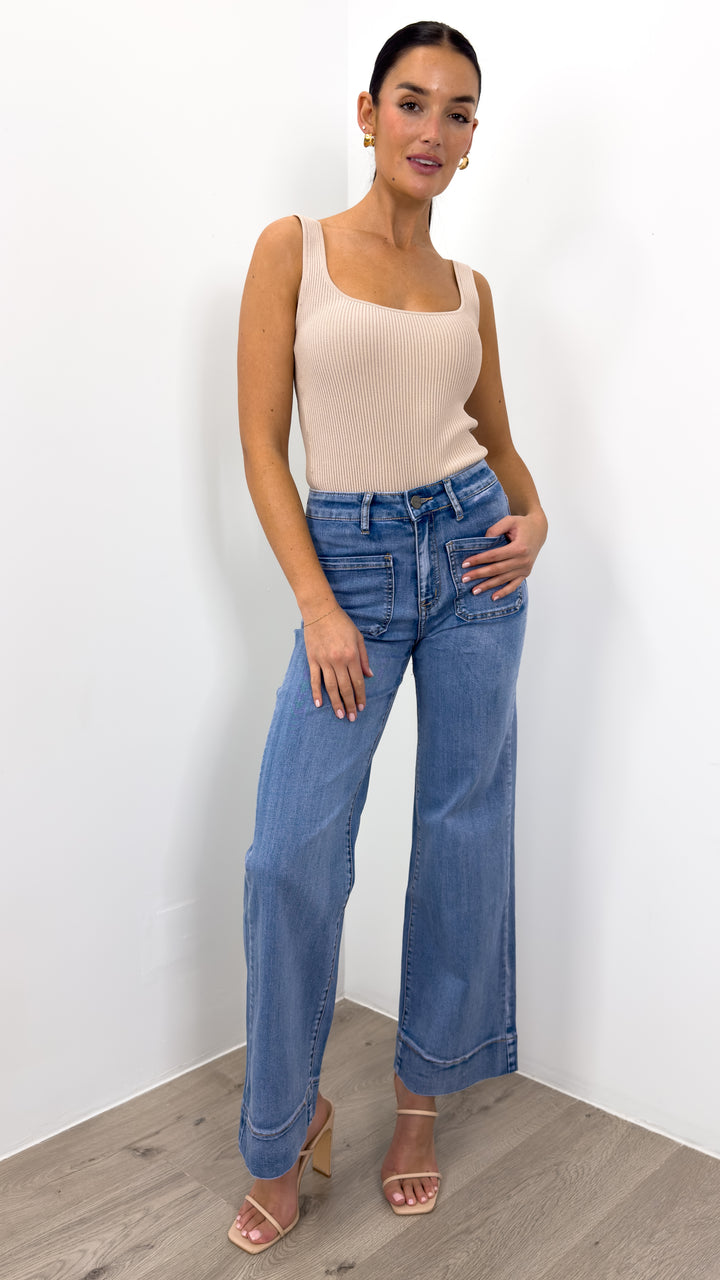 FITZROY JEAN - MEDIUM BLUE